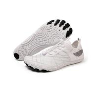 KANLVU Tai Chi Zapatos Cómodos Zapatos Descalzos para Mujer Zapatillas Kung Fu Artes Marciales Zapatos De Conexión A Tierra con Suela Flexible, Parte Superior Transpirable(Blanco,36 EU)