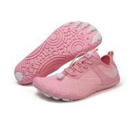 KANLVU Tai Chi Zapatos Cómodos Zapatos Descalzos para Mujer Zapatillas Kung Fu Artes Marciales Zapatos De Conexión A Tierra con Suela Flexible, Parte Superior Transpirable(Pink,42 EU)