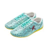 KANLVU Tai Chi Zapatos para Mujer Y Hombre Ligeros Kung Fu Zapatos para Artes Marciales para Entrenamiento, Deportes, Competiciones Piel De Vacuno Zapatos De Taekwondo(34EU,M)