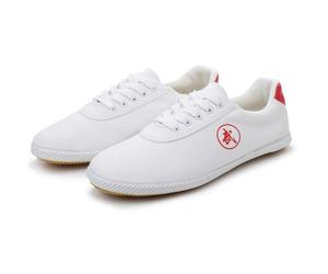 KANLVU Zapatillas De Tai Chi para Hombre Transpirables Kung Fu Mujer Escuela Lona para Artes Marciales Entrenamiento, Baile Y Deportes(Rend,35 EU)