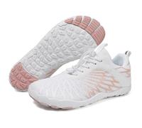 KANLVU Zapatos Ligeros Descalzos para Mujer, Zapatos De Artes Marciales para Hombre Antideslizantes Tai Chi Zapatillas Kung Fu para Yoga, Zapatillas para Correr(Pink,45 EU)