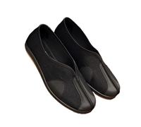 KANLVU Zapatos para Artes Marciales Old Beijing Tela Tai Chi Zapatillas Kung Fu Tejido Flexible Y Transpirable, Y Suela De Goma Tradicionales Chinos(44 EU,Black A)
