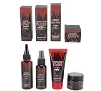 Kannlbaox Kit de Maquillaje de Sangre Falsa, Juego de Maquillaje de Efecto Especial, 4 Piezas de Gel de Sangre coagulada y Spray de Sangre para Fiesta de Disfraces de Halloween, Sangre