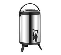 Kanoauo Dispensador de Bebidas Aislado,Contenedor de Doble Pared con Grifo | Jarra Térmica de Acero Inoxidable de Gran Capacidad para Agua Caliente - para café té leche bebidas cáterin bufé