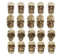 Kanoauo Estatua De Calaveras | Cráneos Realistas,Calavera Broma Coleccionable 20 Piezas Accesorios Miniatura para Fiesta Casa Encantada Estantería Escritorio Mesa