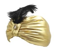 Kanoauo Sombreros Árabes para Hombre | Sombrero Árabe de Cosplay con Cristales - Accesorio de Cabeza Dorado para Adolescentes y Adultos Teatro Recreación Histórica Representación Interpretación