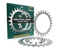 kanoo® Tacos de acero inoxidable para robot cortacésped Worx modelo S/M, incluye tornillos, accesorio Landroid para mejorar la transición del robot cortacésped, ruedas de 205 mm