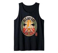 Kanpai Japan Cheers Kimono de bambú para niñas, recuerdo artístico de cerveza Camiseta sin Mangas