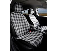 Kansas 2 Piezas Fundas Asiento Compatibles con Lexus RX 2003 Negro/Blanco