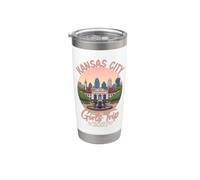 Kansas City 2027 Chicas Viaje Ciudad Viajes Chicas Vaso térmico de acero inoxidable de doble pared