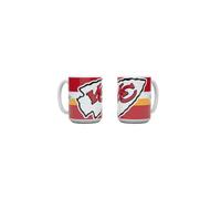 Kansas City Chiefs NFL - Taza de café (450 ml), diseño con logotipo triple, color negro