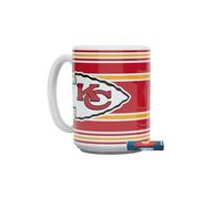 Kansas City Chiefs Taza de cerámica resistente NFL + azúcar de uva Fanergy (Established, 450 ml)