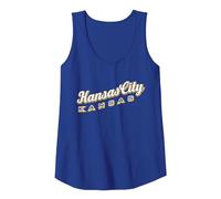 Kansas City (Kansas) Camiseta sin Mangas, Mujer, Azul Real, L