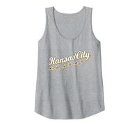 Kansas City (Kansas) Camiseta sin Mangas, Mujer, Gris Jaspeado, S