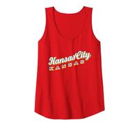 Kansas City (Kansas) Camiseta sin Mangas, Mujer, Rojo, M