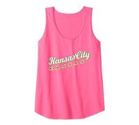 Kansas City (Kansas) Camiseta sin Mangas, Mujer, Rosado Neón, XL