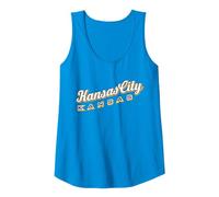 Kansas City (Kansas) Camiseta sin Mangas, Mujer, Zafiro, S