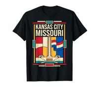 Kansas City Missouri Bandera Liberty Memorial Vintage Art Camiseta