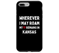 Kansas Dondequiera que pueda vagar mi corazón permanece en Kansas Carcasa para iPhone 7 Plus/8 Plus