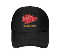 Kansas Map Travel - Gorra de béisbol de Malla Inspirada y con diseño artístico Ci-ty