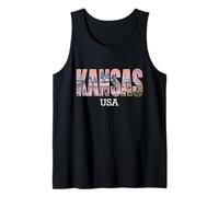 Kansas State USA Kansas Vacaciones KC Kansas City Vintage Camiseta sin Mangas