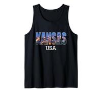 Kansas State USA Kansas Vacaciones KC Kansas City Vintage Camiseta sin Mangas