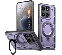 KANSi Funda para Motorola Moto Edge 60 Fusion, Edge 60 Pro, Edge 60 5g, Edge 60S, Anti Golpes Carcasa Protectora Resistente con Anillo Soporte Giratorio - Capa Violeta