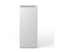 Kante - Macetero Rectangular Alto de hormigón de 51,5 cm, macetero Cuadrado Moderno con Orificio de Drenaje y tapón de Goma para Interior y Exterior, Blanco Puro