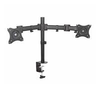 Kantek MA210 - Brazo Ajustable para Monitor Individual, Color Negro Negro Dual Monitor Arm