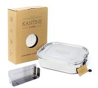 Kantine 51° Nord Fiambrera de acero inoxidable con compartimentos, 1400 ml, fiambrera a prueba de fugas, con divisor flexible, para adultos y niños (Classic XL)
