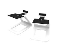 Kanto SE6W - Soportes elevados para altavoces de escritorio grandes y monitores de estudio de tamaño completo de 5 a 7 pulgadas, soporta 22 libras, acolchado de silicona de 2.5 mm, par de color blanco