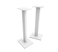 Kanto ST28 - Soportes universales para altavoces de suelo de 28 pulgadas para altavoces de estantería de hasta 30 libras | Sonido mejorado | Gestión de cables ocultos | Diseño atemporal | Par | Blanco