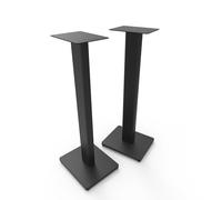 Kanto ST28 - Soportes universales para altavoces de suelo de 28 pulgadas para altavoces de estantería de hasta 30 libras, sonido mejorado, gestión de cables ocultos, diseño atemporal, par, acero negro