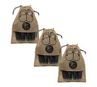 KANUSHI Industries® - Juego de 3 fundas para zapatos, de alta calidad, color beige, estándar, beige, estándar, beige, Estándar