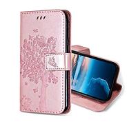 KANVOOS Funda para Moto Edge 20 Lite, Funda Tapa Libro Movil de Cuero PU, Ranura para Tarjeta Plegable Billetera Carcasa para Motorola Moto Edge 20 Lite (Oro Rosa)