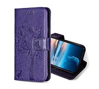 KANVOOS Funda para OPPO A9 2020 / OPPO A5 2020, Funda Tapa Libro Movil de Cuero PU, Ranura para Tarjeta Plegable Billetera Carcasa para OPPO A9 2020 / A5 2020 (Morado)
