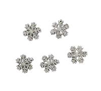 KANXINR 5 pinzas de pelo de copo de nieve, horquilla de perlas de diamantes de imitación brillantes, accesorios de pines brillantes de Navidad, pinzas de pelo de cocodrilo de metal