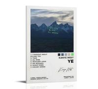 Kanye - Póster de West Ye para portada de álbum, lienzo impreso, arte estético para pared, decoración moderna del hogar para dormitorio, sala de estar, 20 x 30 cm, estilo marco