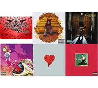 Kanye West - Kanye West: First 5 Studio Album CD Collection with Bonus Art Card (The College Dropout / My Beautiful Dark Twisted Fantasy / Graduation / 808s & Heartbreak / Late Registration)