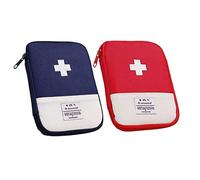 Kanyka 2 Piezas Mini Botiquín de Primeros Auxilios,Bolsa Médica Vacio, Portátil Mini Kit Primeros Auxilios Viaje, para Situaciones Emergencia en Hogar, Oficina, Viajes