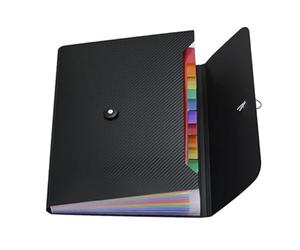 Kanylavy Carpeta de Archivos Expandible Organizadora de Archivos, 13 Bolsillos, Carpeta de Recibos de Documentos en Papel TamañO Carta A4 para Aula, Hogar
