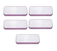 Kanylavy Estuche de metal para sublimación de 5 piezas, para impresión por transferencia de calor, para lápices, bolígrafos, organización, fácil de usar, color rosa, Pink