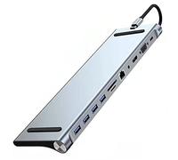 Kanylavy Hub USB 11 en 1 Adaptador USB a Tipo C Hub USB C 3.0 Divisor USB 4K - Hub compatible con USB C Micro-Reader RJ45 Hub