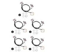 Kanylavy Kit de Cableado de de Guitarra de Madera, PiezoeléCtrica de 50Mm, Transductor Sensible, Amplificador Precableado con Conector de Salida de 6,35Mm