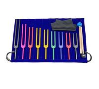 Kanylavy Solfeggio - Juego de 9 tenedores de afinación de aleación de aluminio coloridos para terapia del habla