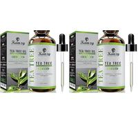 Kanzy Aceite Arbol del Te 60ml Tea Tree Oil Perfecto Tratamiento para Cara, Cuerpo, Piel y Cabello Aceite Esencial Arbol te (Paquete de 2)