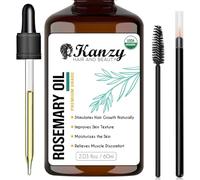 Kanzy Aceite de Romero para el Cabello 60ml, Aceite de Romero 100% Puro y Natural para Barba, Pestañas y Crecimiento del Cabello como Tratamiento para la Caída del Cabello en Mujeres/Hombres