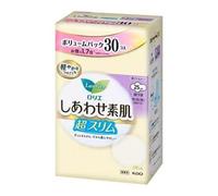 Kao - Laurier F Happy Bare Skin Breathable Ultra Slim For Especially Heavy Daytime With Wings 25cm 30 pcs