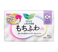 Kao - Laurier Happy Skin Mochifuwa Fit For Heavy Flow During The Day 25cm With Wings 14 pcs