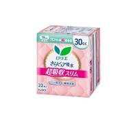 Kao - Laurier Sara Pure Absorption Super Absorbent Slim Panty Liners 30cc 19cm - 22piezas - Fragrance Free